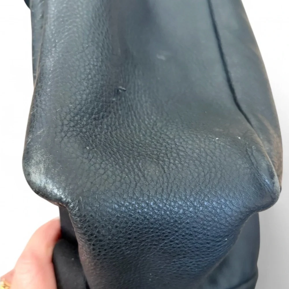Rebecca Minkoff Julian Black Pebbled Leather Backpack Designer Large Preppy Goth
